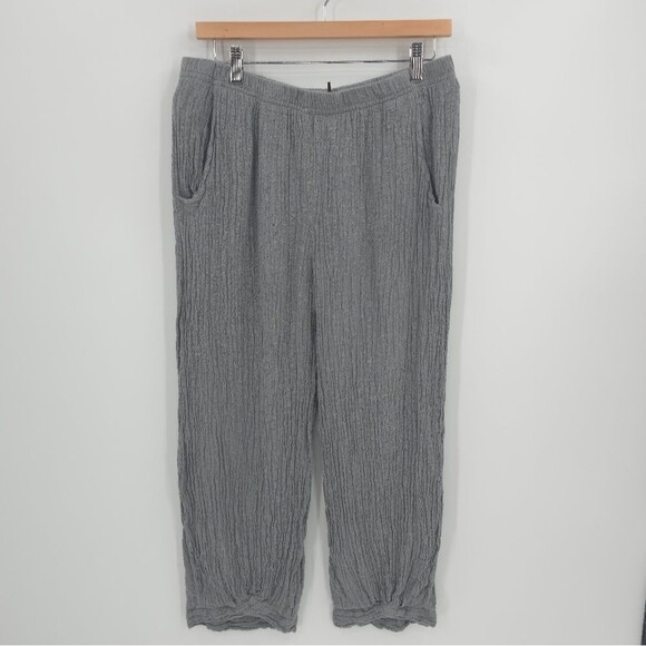 Stella Carakasi Womens 100% Hemp Chanvre 2-Piece Set Top Pnats Size S/M Crinkle - Picture 8 of 16